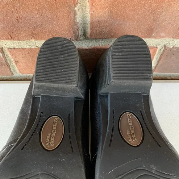 Earth Origins Derby Black Almond-toe Block Heel Slip-on Shooties Women size US 9 - Picture 7 of 9